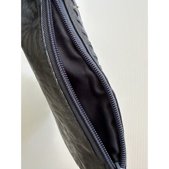 Vintage Carlo D'Santi Geanuine Leather Blue Shoulder BagTooled Leather Handbag - Picture 14 of 16